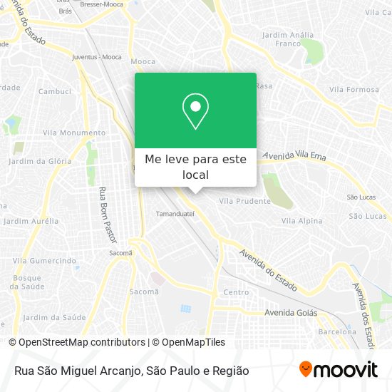Rua São Miguel Arcanjo mapa