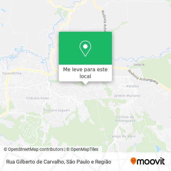 Rua Gilberto de Carvalho mapa