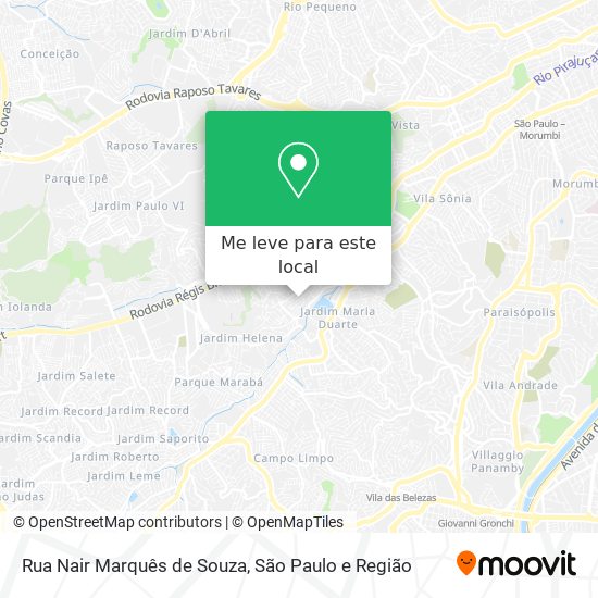 Rua Nair Marquês de Souza mapa