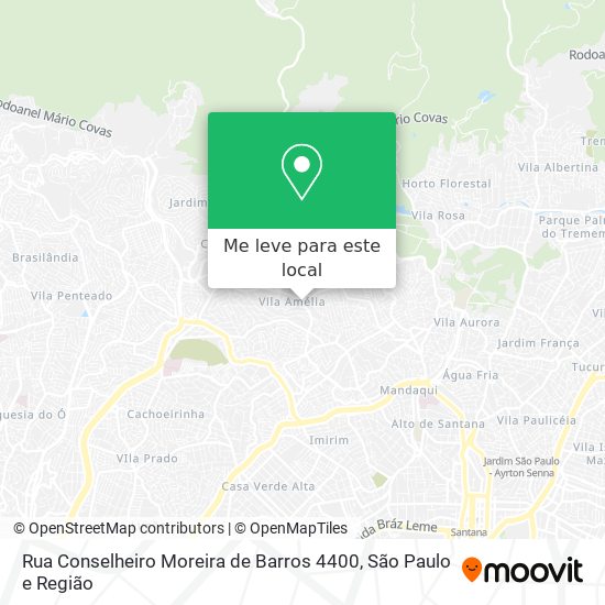 Rua Conselheiro Moreira de Barros 4400 mapa