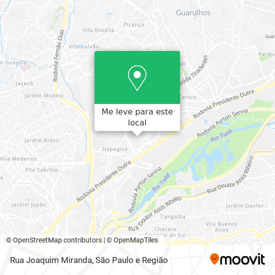 Rua Joaquim Miranda mapa