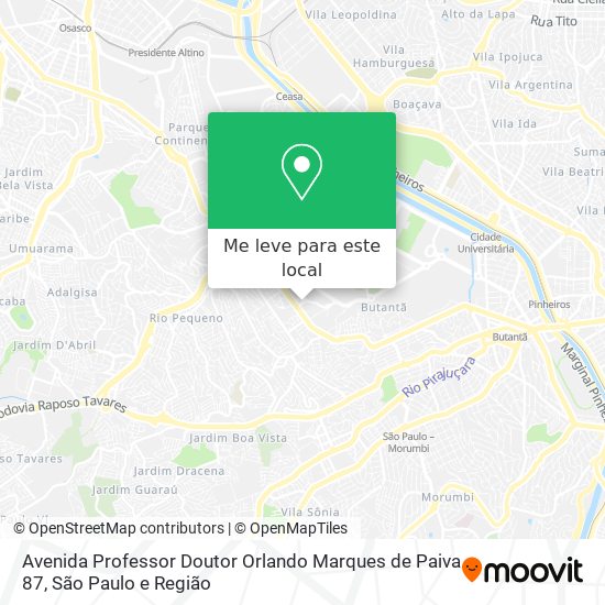 Avenida Professor Doutor Orlando Marques de Paiva 87 mapa