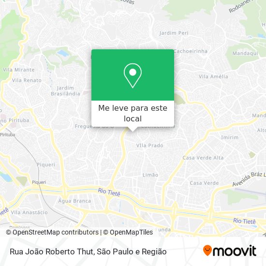 Rua João Roberto Thut mapa