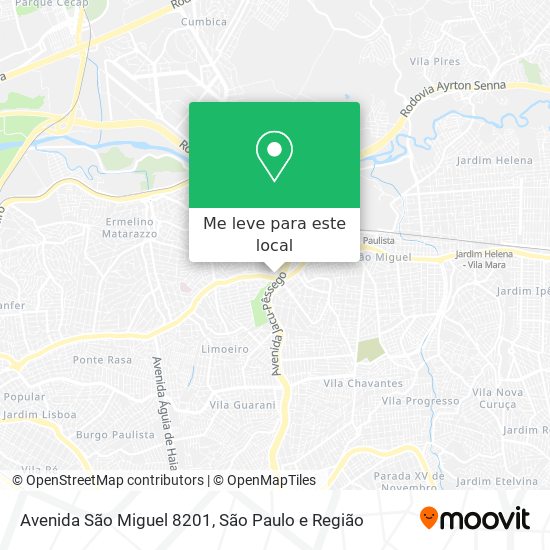 Avenida São Miguel 8201 mapa