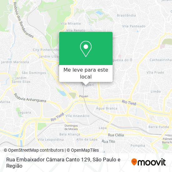 Rua Embaixador Câmara Canto 129 mapa