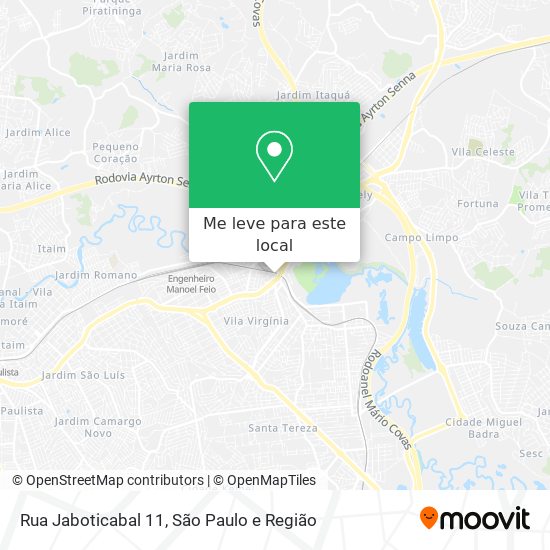Rua Jaboticabal 11 mapa