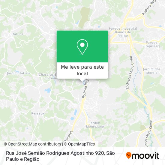 Rua José Semião Rodrigues Agostinho 920 mapa