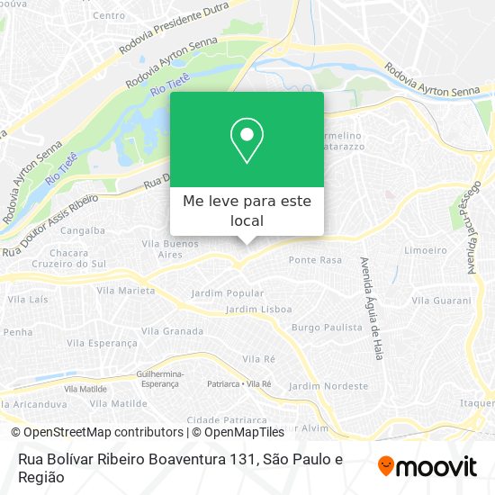 Rua Bolívar Ribeiro Boaventura 131 mapa