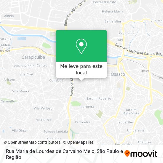 Rua Maria de Lourdes de Carvalho Melo mapa
