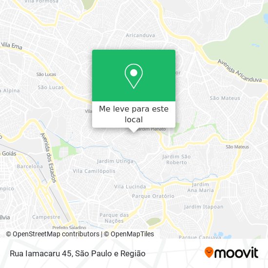 Rua Iamacaru 45 mapa