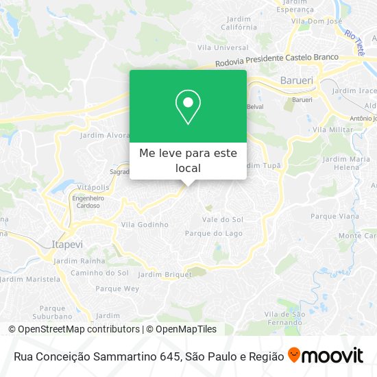 Rua Conceição Sammartino 645 mapa