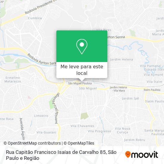 Rua Capitão Francisco Isaías de Carvalho 85 mapa