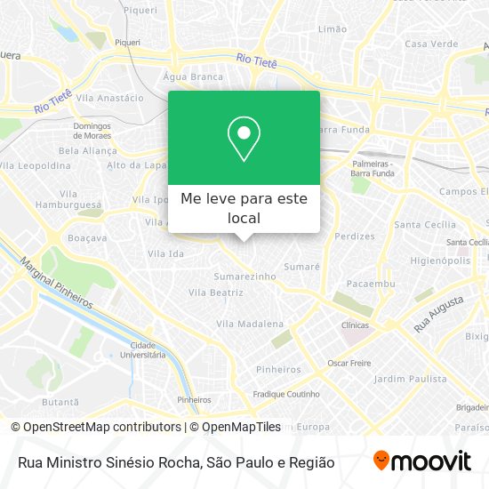 Rua Ministro Sinésio Rocha mapa