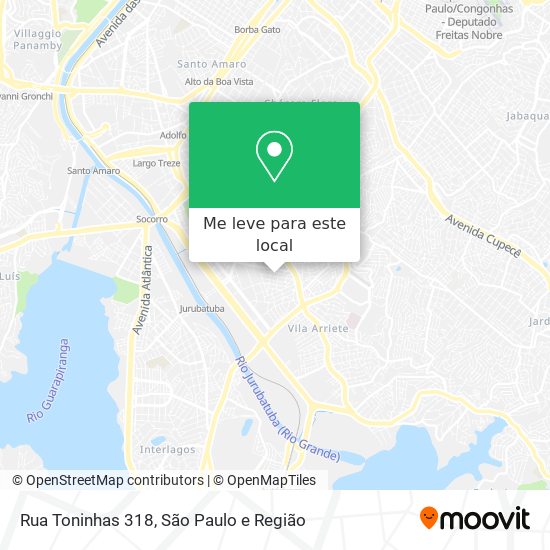 Rua Toninhas 318 mapa