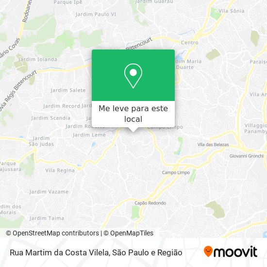 Rua Martim da Costa Vilela mapa