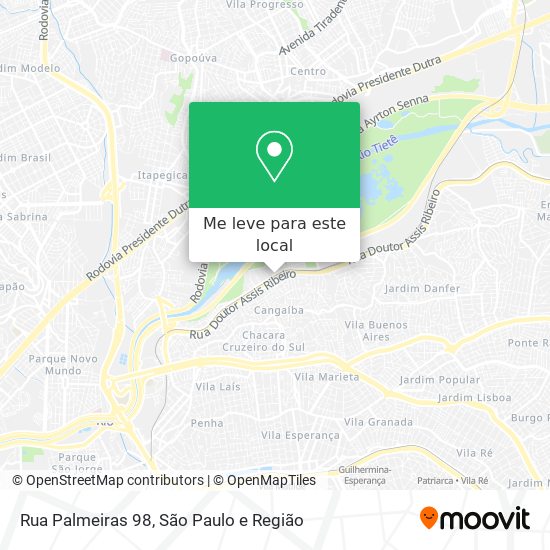 Rua Palmeiras 98 mapa