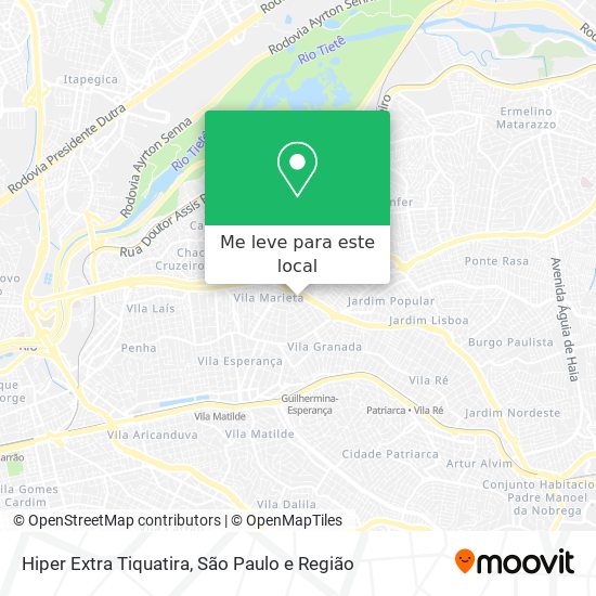 Hiper Extra Tiquatira mapa