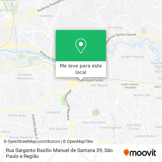 Rua Sargento Basílio Manuel de Santana 39 mapa