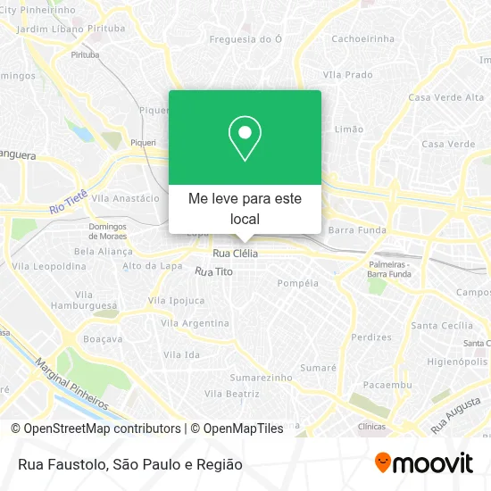 Rua Faustolo mapa