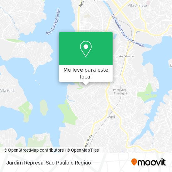 Jardim Represa mapa