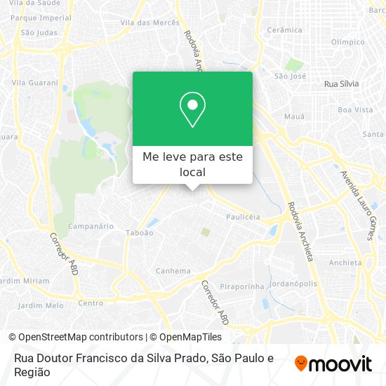 Rua Doutor Francisco da Silva Prado mapa