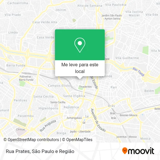 Rua Prates mapa