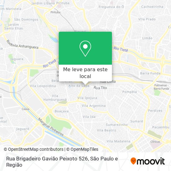 Rua Brigadeiro Gavião Peixoto 526 mapa