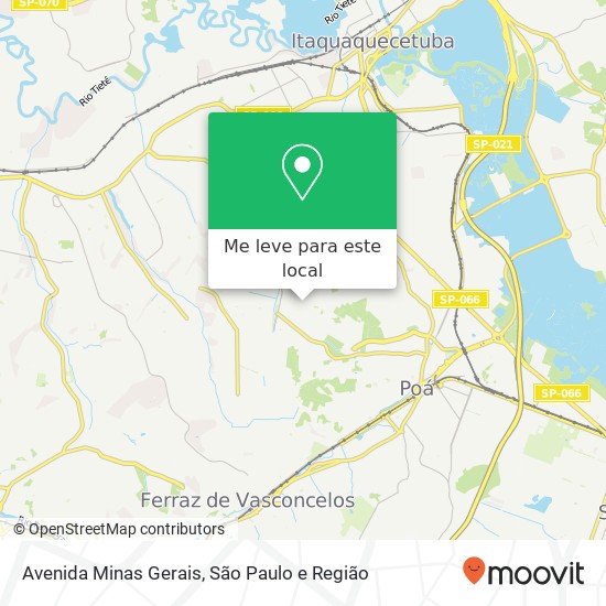 Avenida Minas Gerais mapa