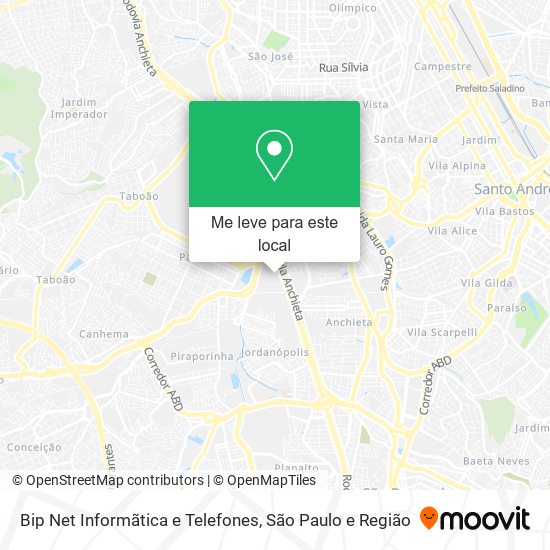 Bip Net Informãtica e Telefones mapa