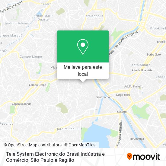 Tele System Electronic do Brasil Indústria e Comércio mapa