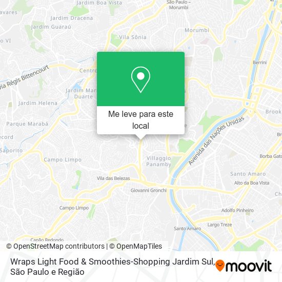 Wraps Light Food & Smoothies-Shopping Jardim Sul mapa