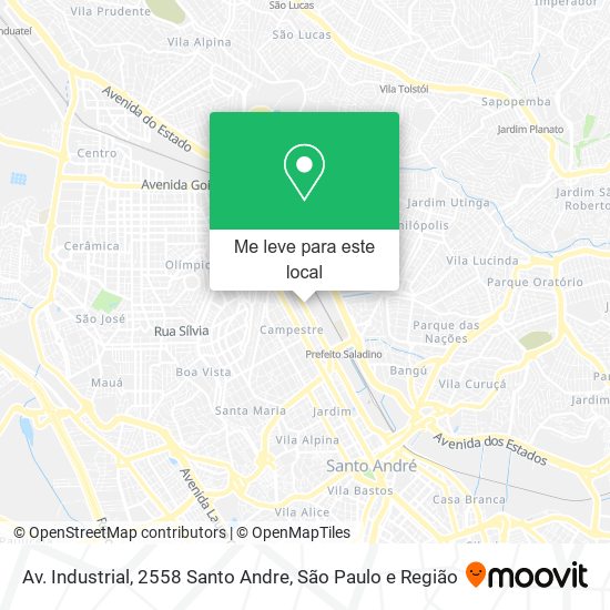 Av. Industrial, 2558 Santo Andre mapa