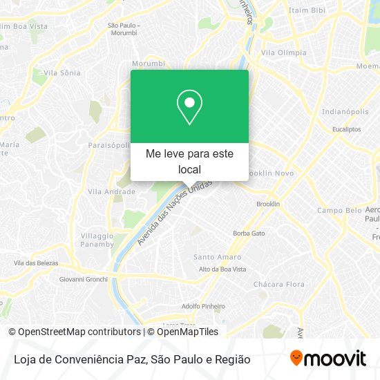 Loja de Conveniência Paz mapa