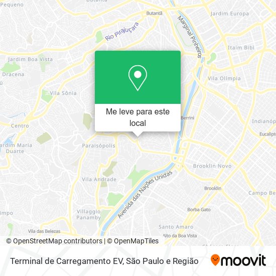 Terminal de Carregamento EV mapa