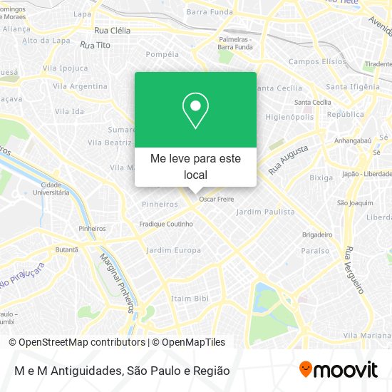 M e M Antiguidades mapa