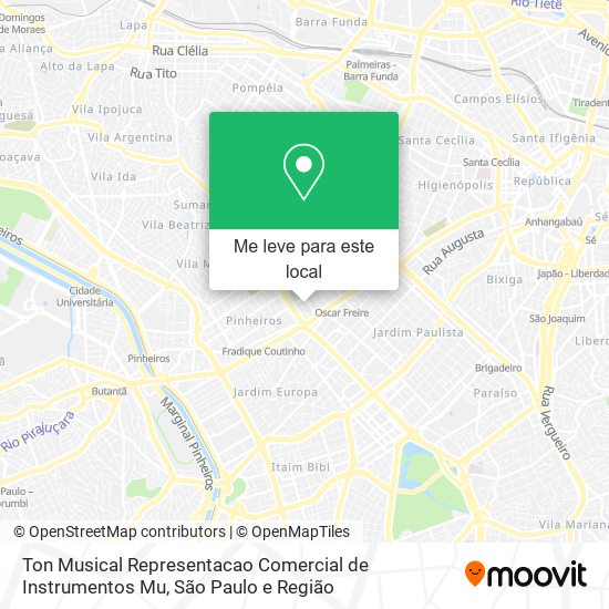 Ton Musical Representacao Comercial de Instrumentos Mu mapa