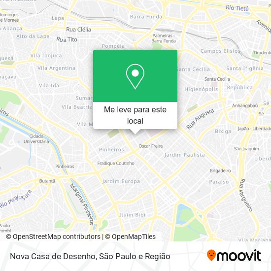 Nova Casa de Desenho mapa