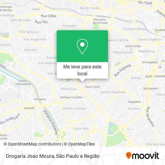 Drogaria Joao Moura mapa