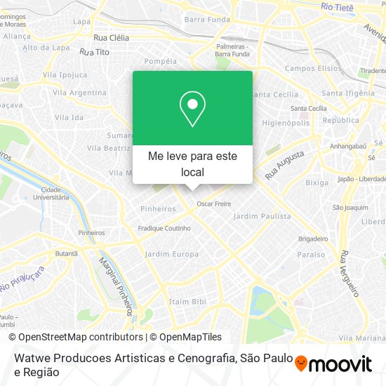 Watwe Producoes Artisticas e Cenografia mapa