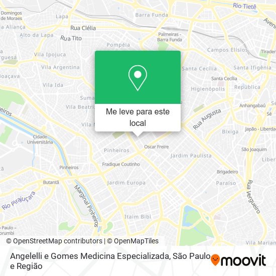 Angelelli e Gomes Medicina Especializada mapa