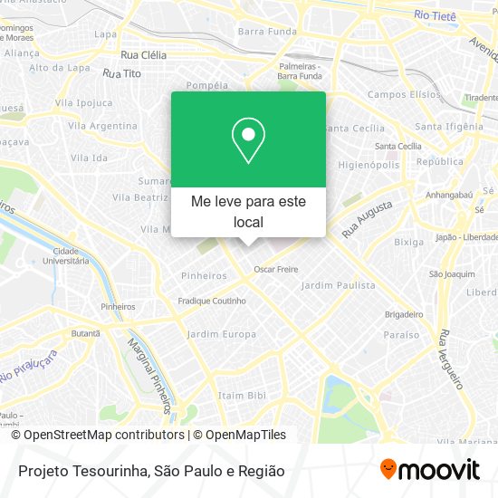 Projeto Tesourinha mapa