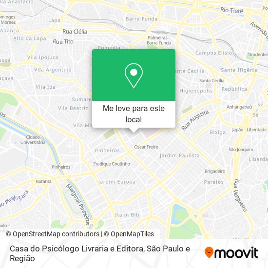 Casa do Psicólogo Livraria e Editora mapa