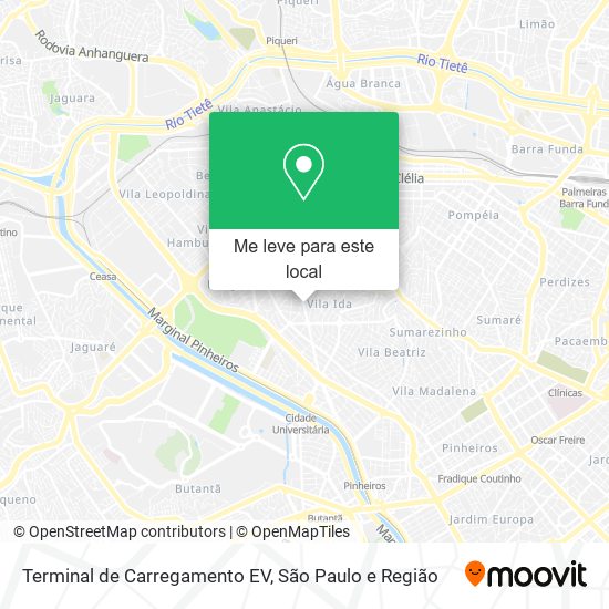 Terminal de Carregamento EV mapa