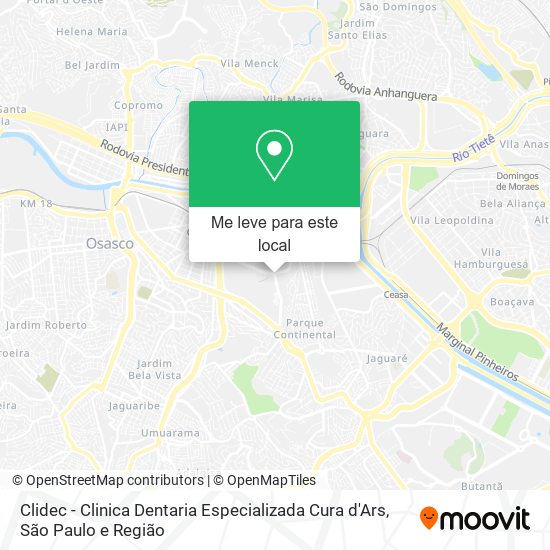 Clidec - Clinica Dentaria Especializada Cura d'Ars mapa