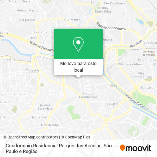 Condomínio Residencial Parque das Acácias mapa