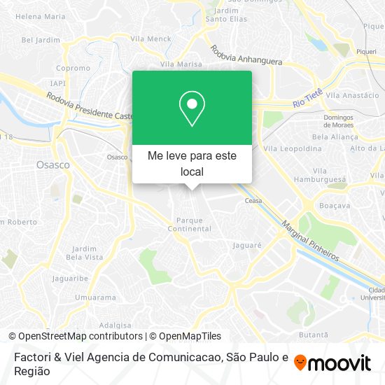 Factori & Viel Agencia de Comunicacao mapa