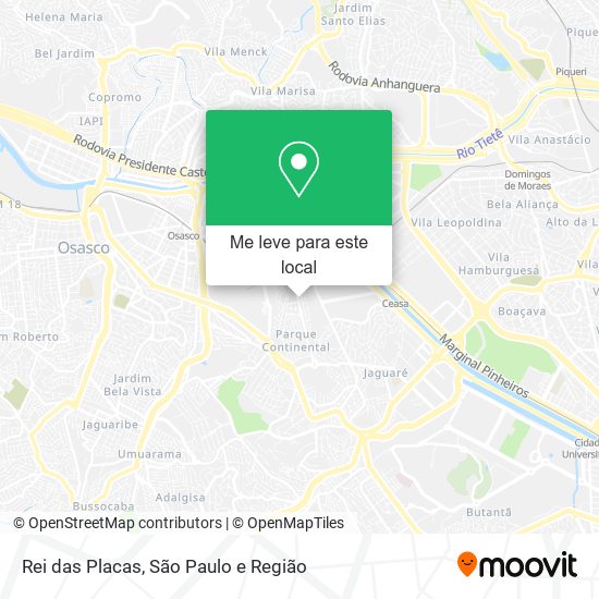 Rei das Placas mapa