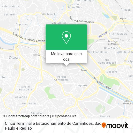 Cincu Terminal e Estacionamento de Caminhoes mapa