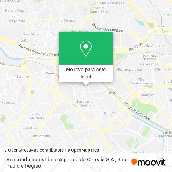 Anaconda Industrial e Agrícola de Cereais S.A. mapa