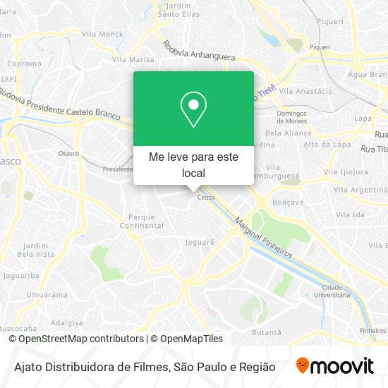 Ajato Distribuidora de Filmes mapa